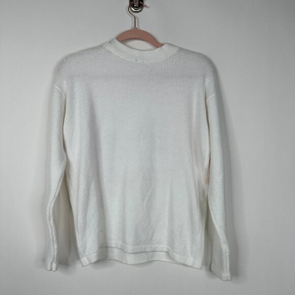 NWT White House Black Market Embellished Sweater Festive Rose Smoke #WHBM14 - Picture 3 of 9
